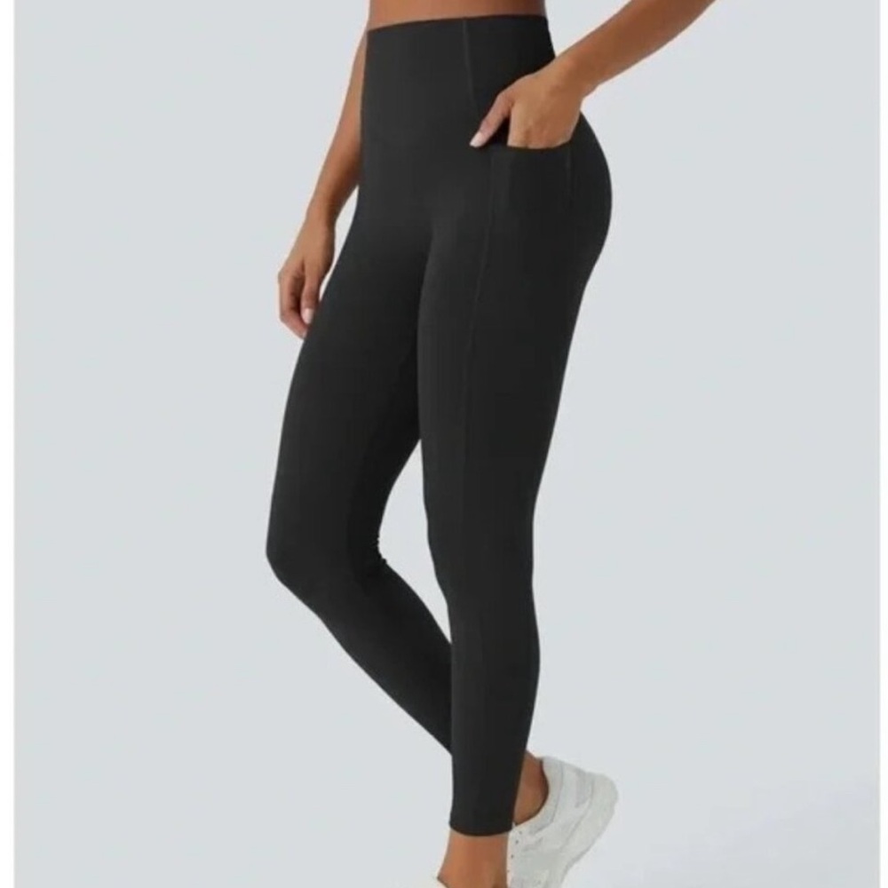 Woobilly Spandex M High
Waisted Butt Lifting Tummy Control
Side Pockets 7/8ths